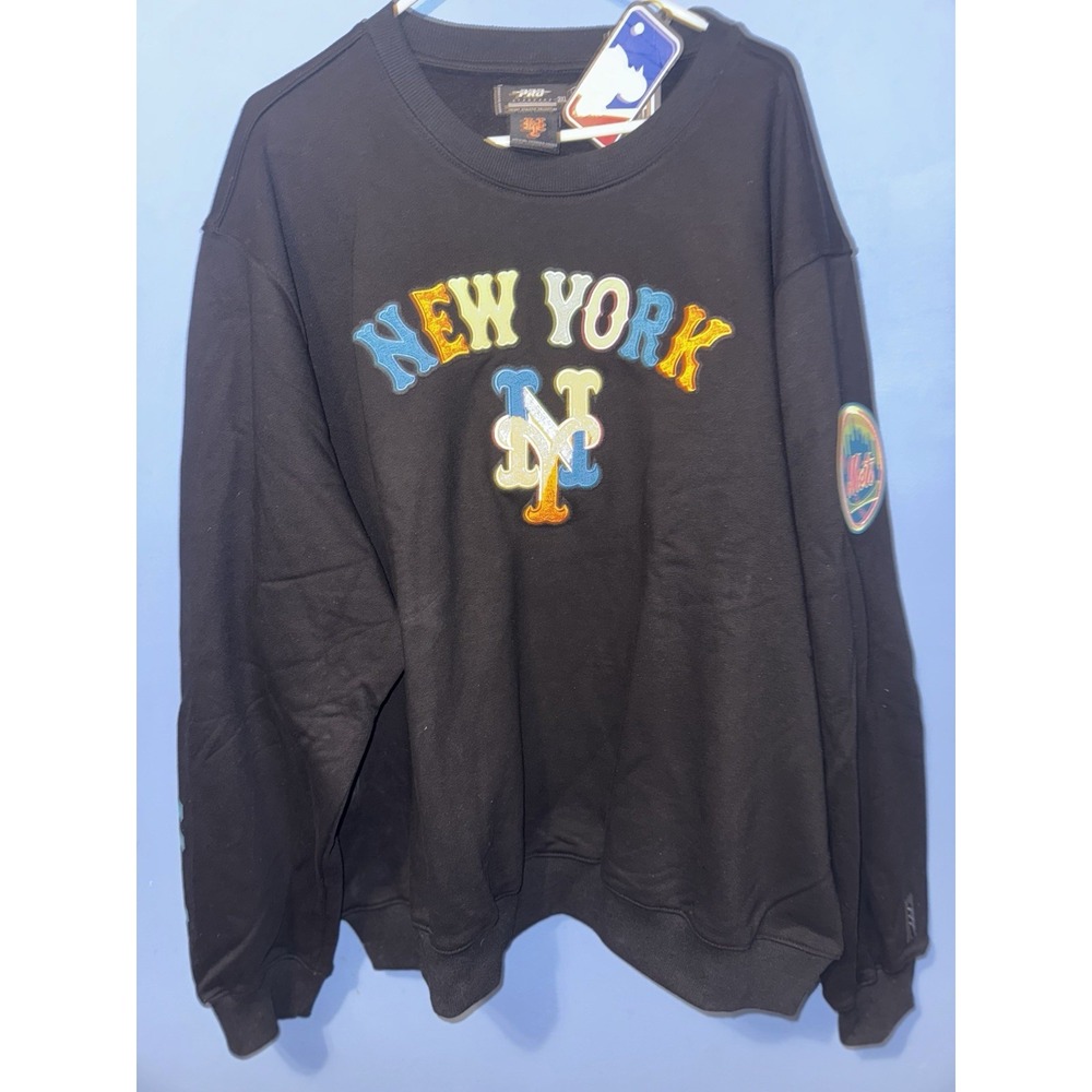 Pro Standard New York Mets MLB Black Crewneck Sweatshirt 3XL LNM535402-BLK